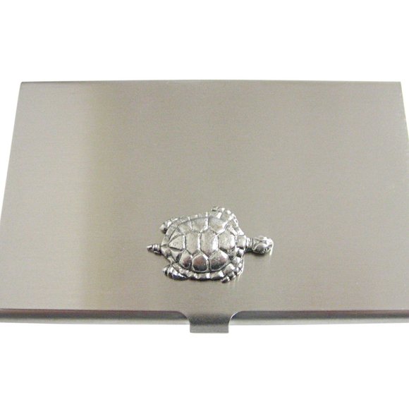 Textured Turtle Tortoise Business Card Holder - Picture 1 of 1